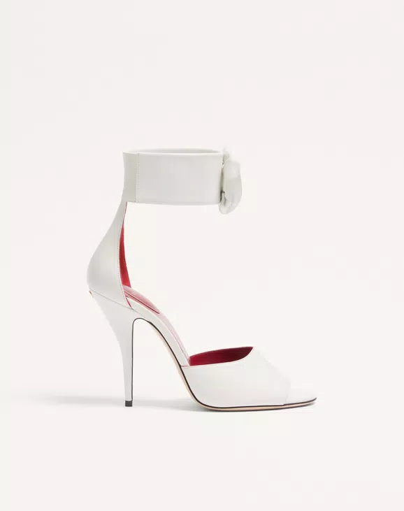 Valentino Drip Rose Kidskin Sandal With Crystals 105Mm - Image 1